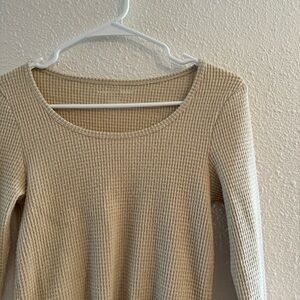 American Eagle Outfitters Tan Long Sleeve Top